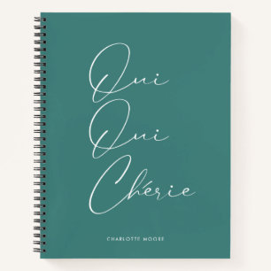 Cuaderno Oui Oui Chérie Moda de citas francesas Mint Green