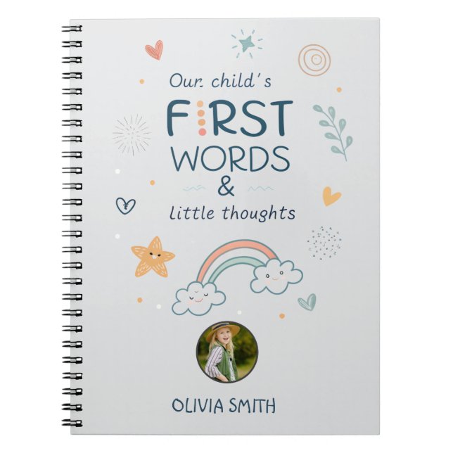 Cuaderno Our Child’s First Words & Little Thoughts (Frente)