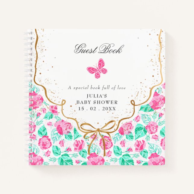 Cuaderno Our Lovely One Baby Shower (Anverso)