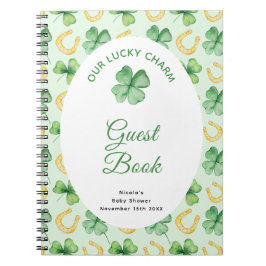 Cuaderno Our Lucky Charm St Patrick Baby Shower Guest Book