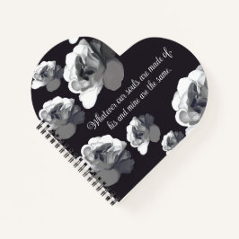 Cuaderno Our Souls Are the Same Goth Aesthetic White Rose