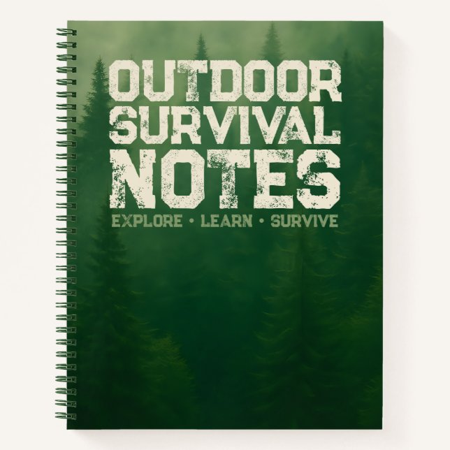 Cuaderno Outdoor Survival Notes – Forest Background (Anverso)
