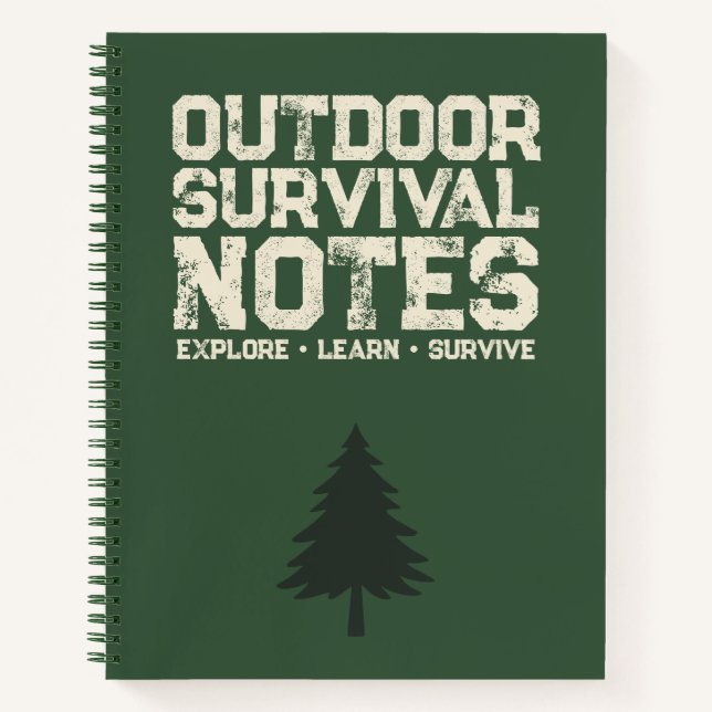 Cuaderno Outdoor Survival Notes Green Forest Notebook Cover (Anverso)