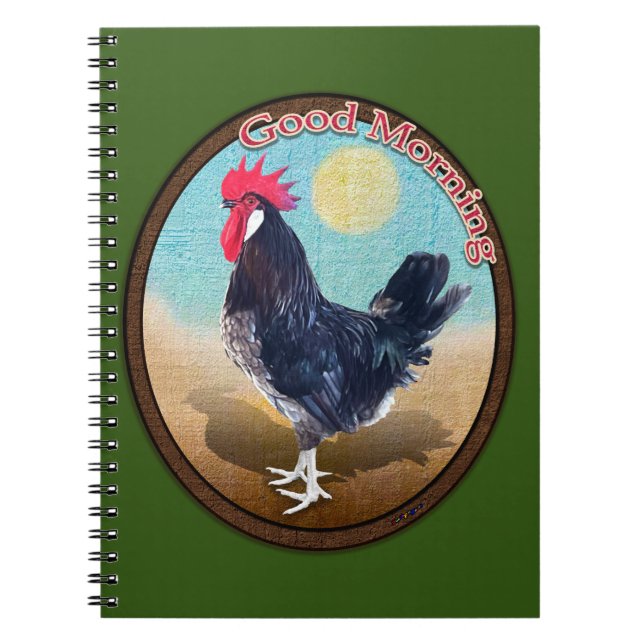Cuaderno Oval de Menorca Rooster Buenos Días (Frente)