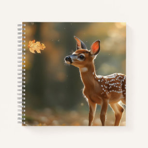Cuaderno Oveja Adorable viendo una caída de hojas en sereno
