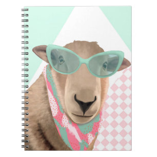 Cuaderno Oveja Cubierta Con Gafas