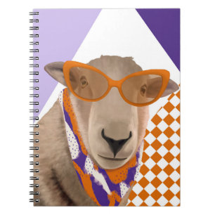 Cuaderno Oveja Cubierta Con Gafas