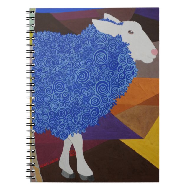Cuaderno Oveja de lana azul (Frente)