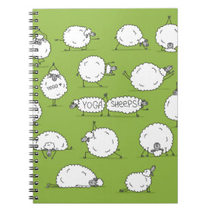 Cuaderno Oveja De Yoga: Diversión De Esbozo Whimsical.