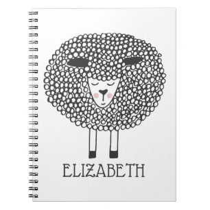Cuaderno Oveja Doodle personalizada