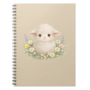 Cuaderno Ovejas caprichosas y flores silvestres para un enc