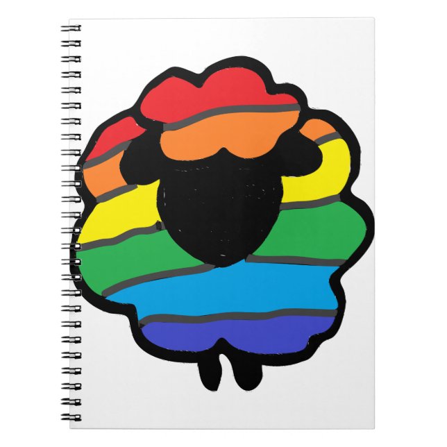 Cuaderno Ovejas del arco iris (Frente)