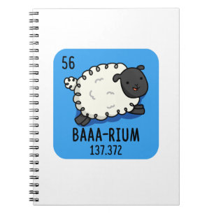 Cuaderno Ovejas Divertidas de Bario Química Juego de Palabr
