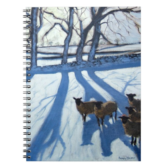 Cuaderno Ovejas en la nieve Derbyshire (Frente)