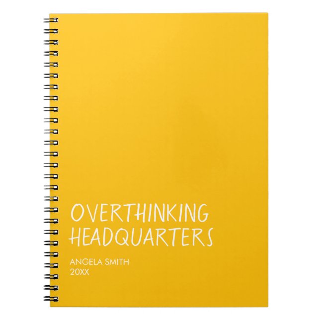 Cuaderno Overthinking Headquarters – Funny Overthinker Note (Frente)