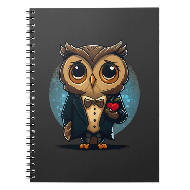 Cuaderno Owl Groom in Love: Perfect El día de San Valentín  (Frente)