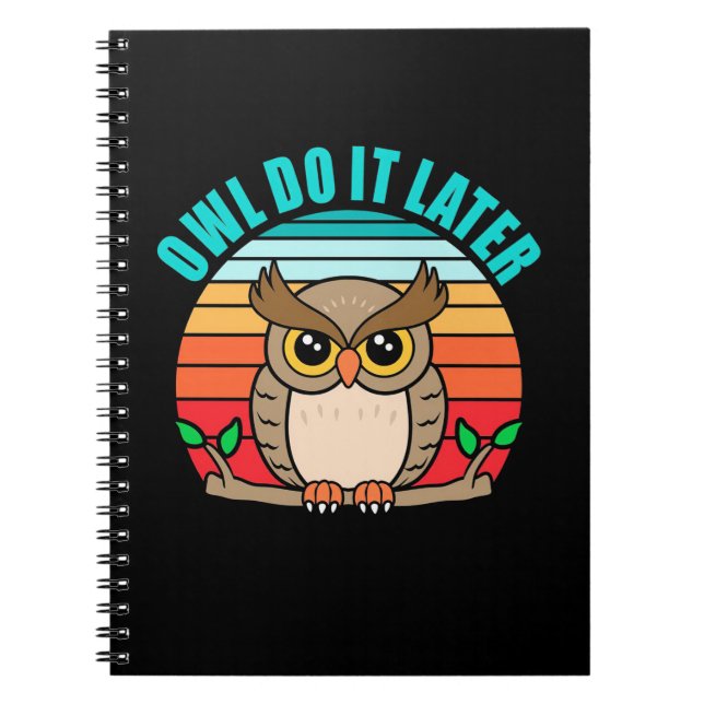 Cuaderno Owl lo hace más tarde (Frente)