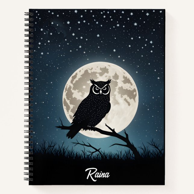 Cuaderno Owl on a Magical Night (Anverso)