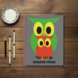 Cuaderno Owls Green y Red