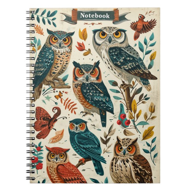 Cuaderno Owls Vintage (Frente)