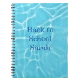 Cuaderno own text swimming pool back to school notebook