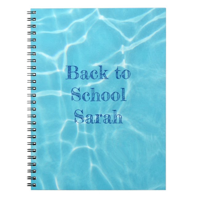 Cuaderno own text swimming pool back to school notebook (Frente)