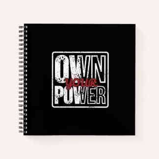 Cuaderno Own Your Power – Bold Motivational Quote Design