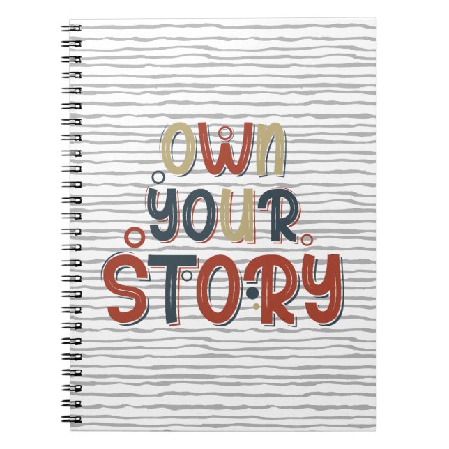Cuaderno Own Your Story – Inspirational Typography Design (Frente)