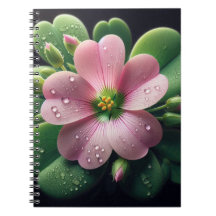 Oxalis verde y rosa floral