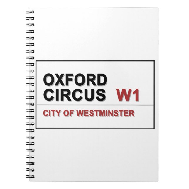 Cuaderno Oxford Circus Lodon England (Frente)