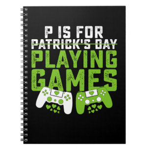 Cuaderno P es para jugar juegos jugador de juegos día de Sa