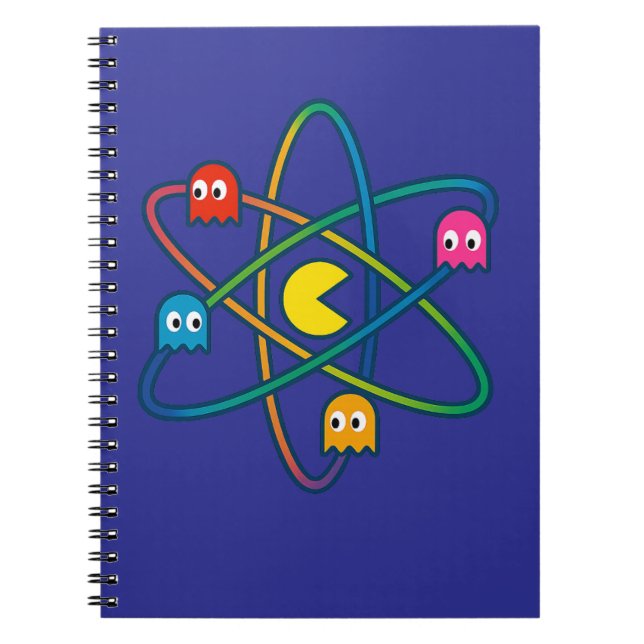 Cuaderno Pac-Atomic Universe – Retro Gaming Art Sticker (Frente)