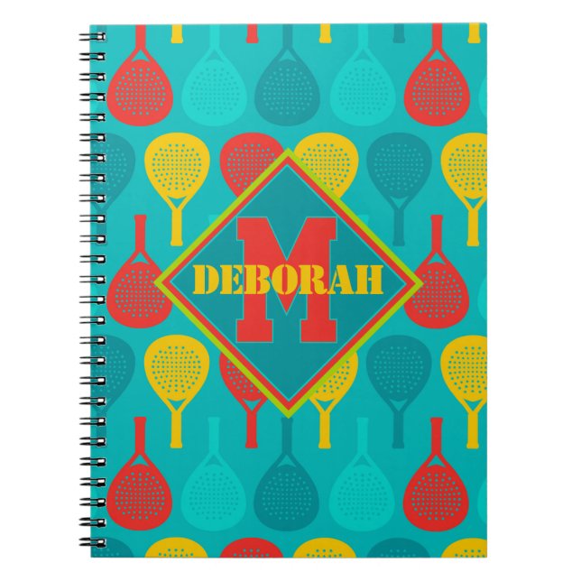 Cuaderno Padel Smash Notes con monograma (Frente)