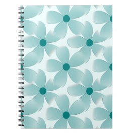 Cuaderno Padrão floral verde.