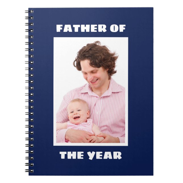 Cuaderno Padre Del Año Personalizado Personalizado Foto Pap (Frente)