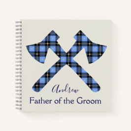 Cuaderno Padre del hacha azul y gris del Groom