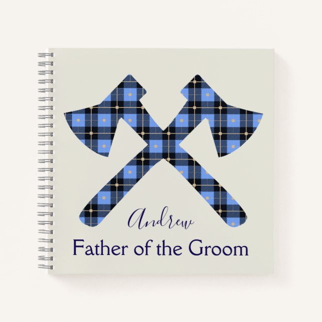 Cuaderno Padre del hacha azul y gris del Groom (Anverso)