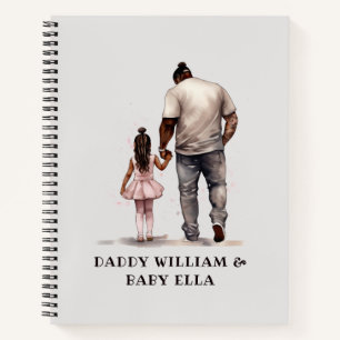 Cuaderno Padre e hija negros personalizados (3)