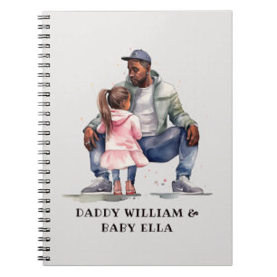 Cuaderno Padre e hija negros personalizados (7)