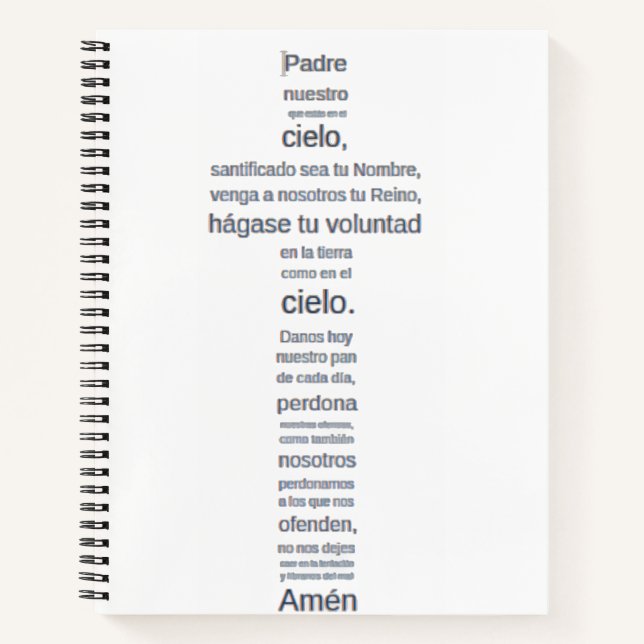 Cuaderno Padre nuestro (Anverso)
