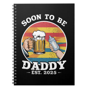 Cuaderno Padre Pronto a Ser 2025 Primer Padre 2025 Retro