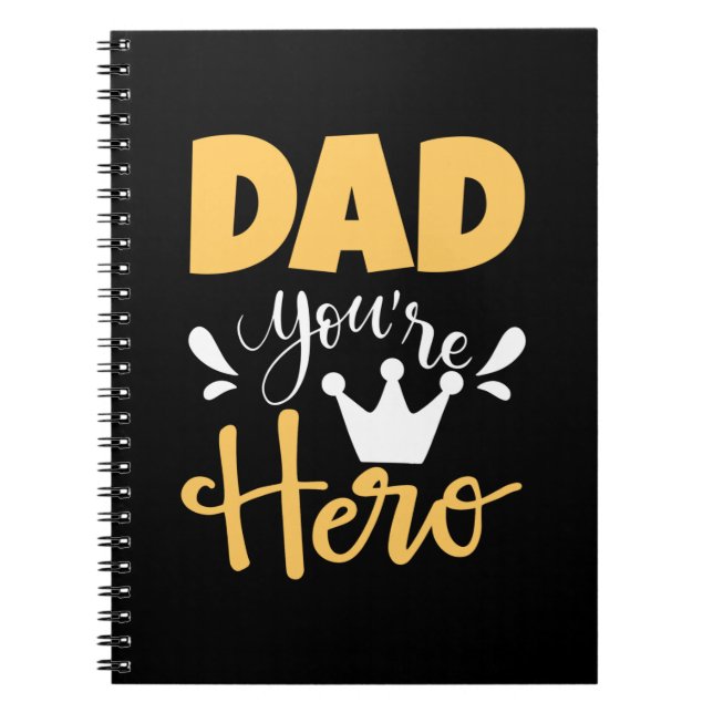 Cuaderno Padre Regalo Papá Eres Héroe (Frente)
