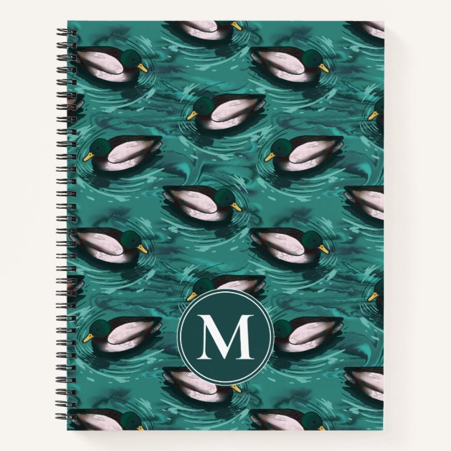 Cuaderno Padres nadando en el patrón del agua (Anverso)