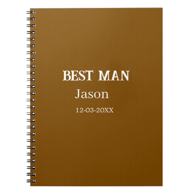 Cuaderno padrino de boda despedida de soltera agregar nombr (Frente)