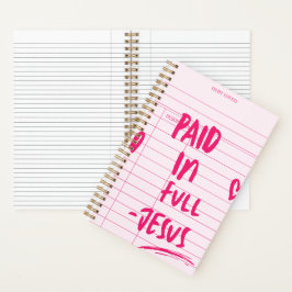 Cuaderno 'Pagado en su Totalidad - Jesús' Regalo Cristiano