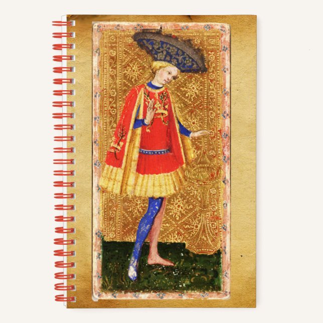 CUADERNO PÁGINA ANTIGUA DE TAROS Y COLOR DE CUPS (Anverso)