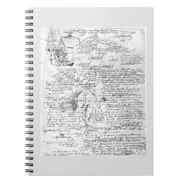 Cuaderno Página de manuscritos, la novela Demons de Fyodor  (Frente)