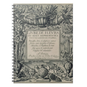 Cuaderno Página de título de "DES Fleurs del Livre" por