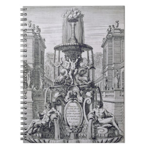 Cuaderno Página de título de la 'fuente y Waterjets en el