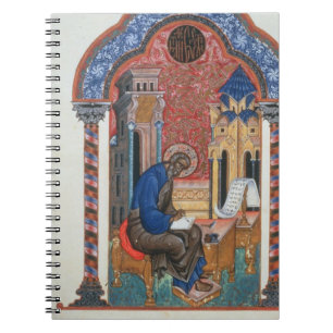 Cuaderno Página de título de los cuatro evangelios de Isaac